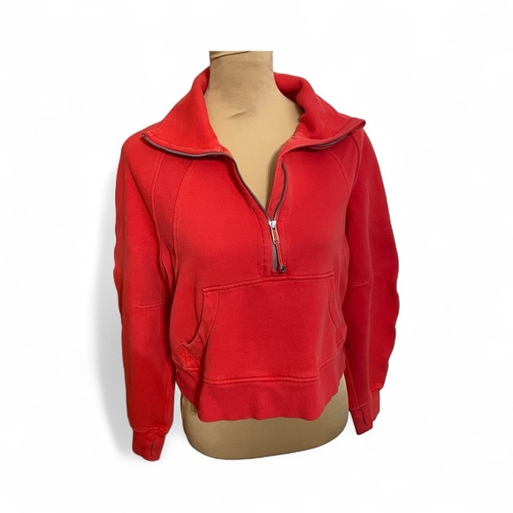 Lululemon Scuba Oversized Red Funnel-Neck Half Zip Size XS/S - Picture 3 of 11